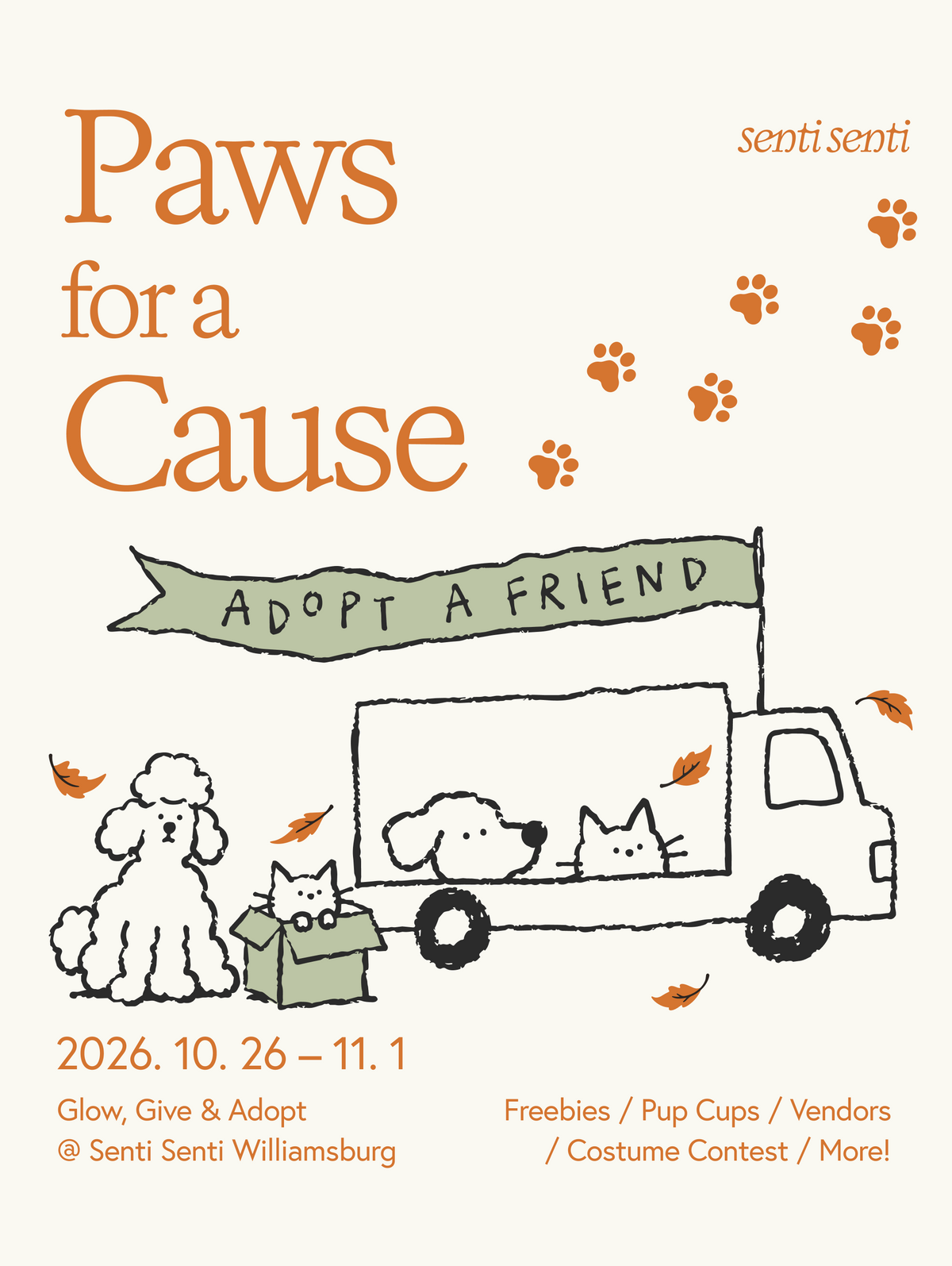 Paws for a Cause: Glow, Give & Adopt! advertisement