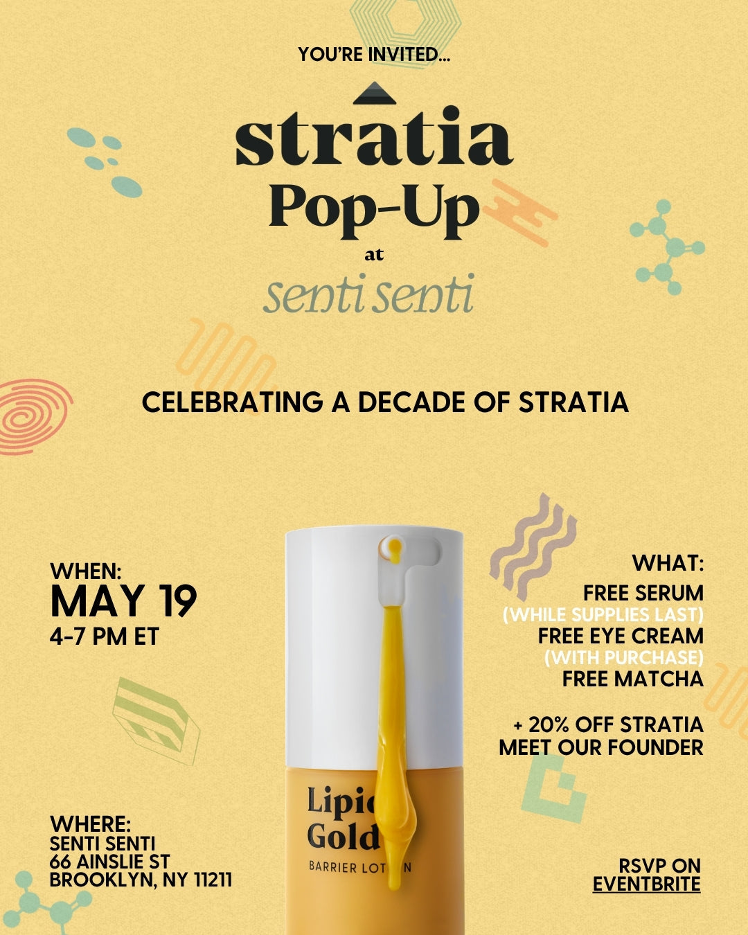Stratia x Senti Senti Pop-Up: Celebrating 10 Years