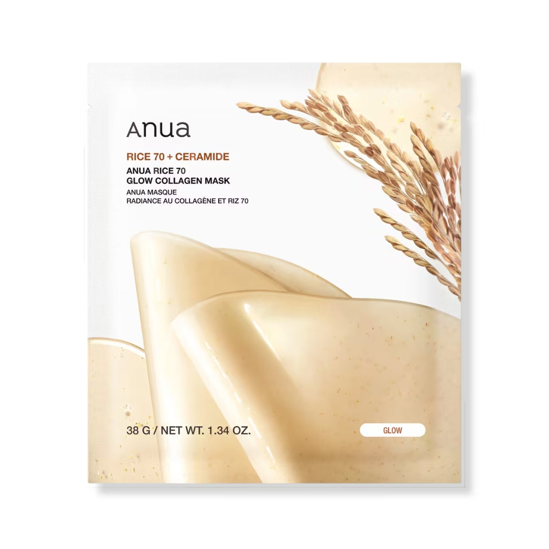 Anua Rice 70 Glow Collagen Mask