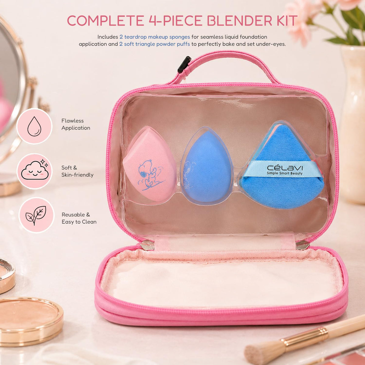 Celavi x Peanuts Snoopy Blender Set with Travel Bag