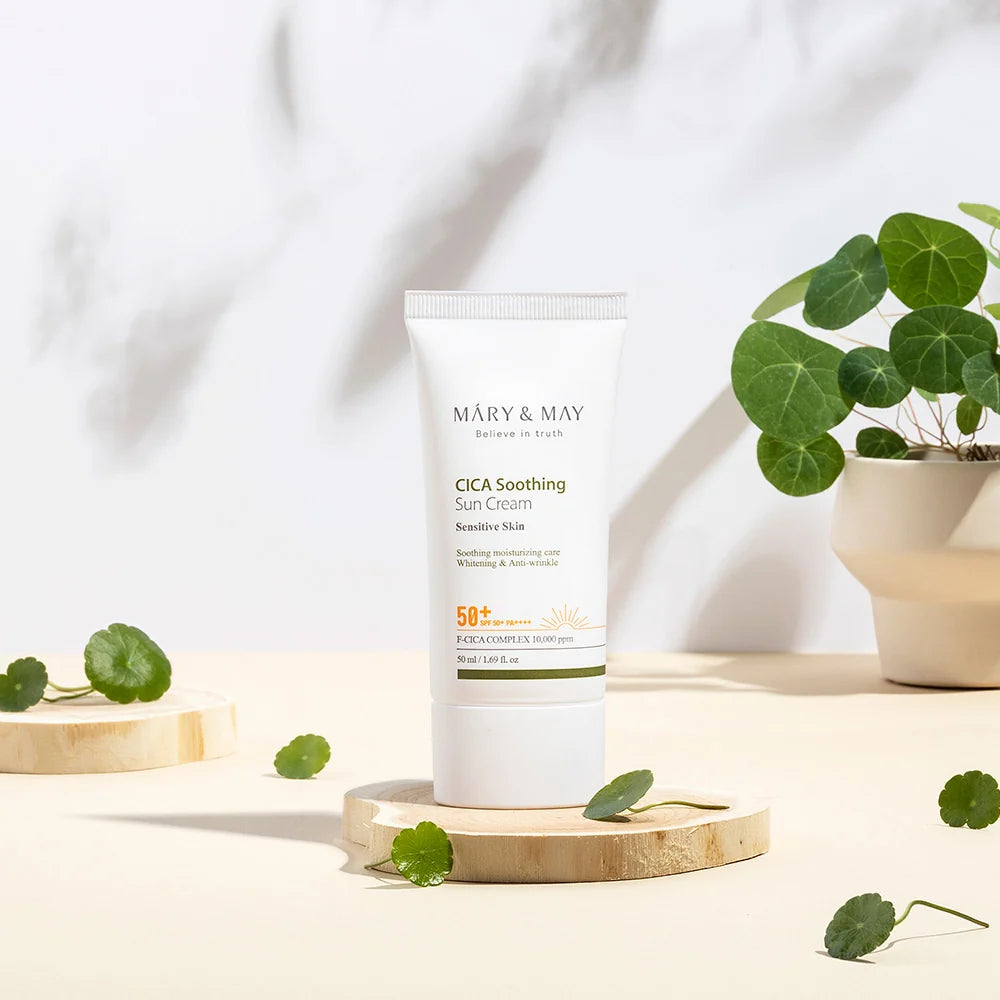 Mary & May Vegan CICA Soothing Sun Cream SPF50+ PA++++
