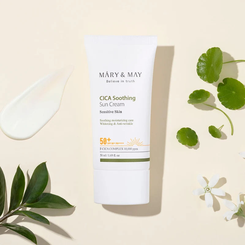 Mary & May Vegan CICA Soothing Sun Cream SPF50+ PA++++