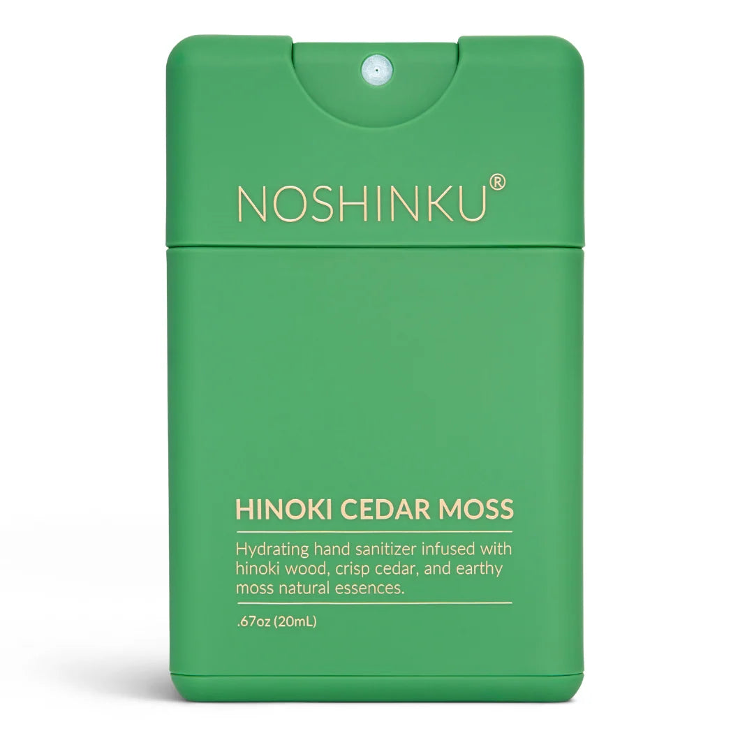 a green container with a white label