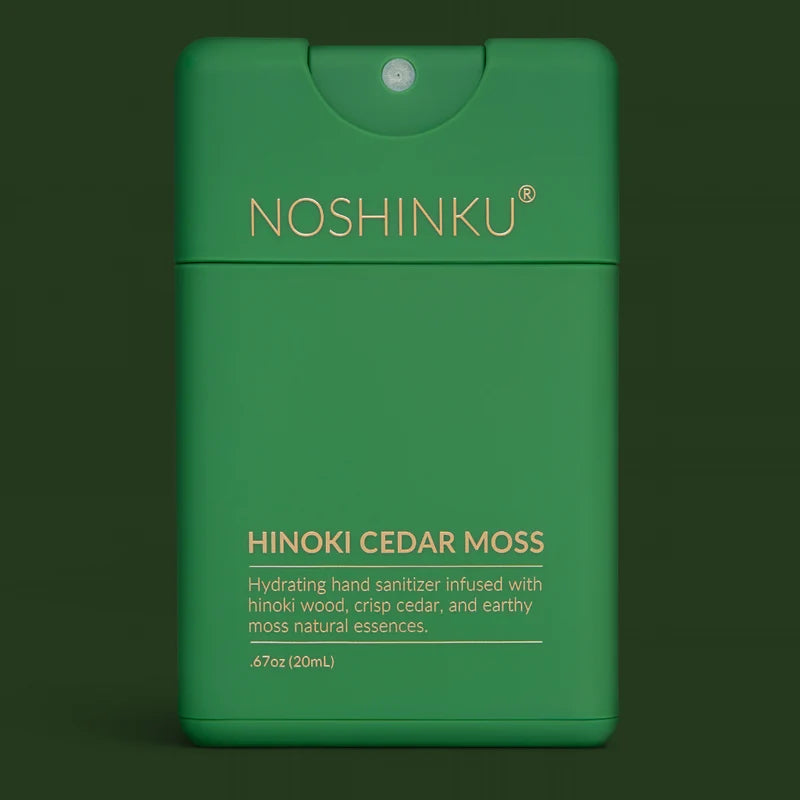 a green container with a white label