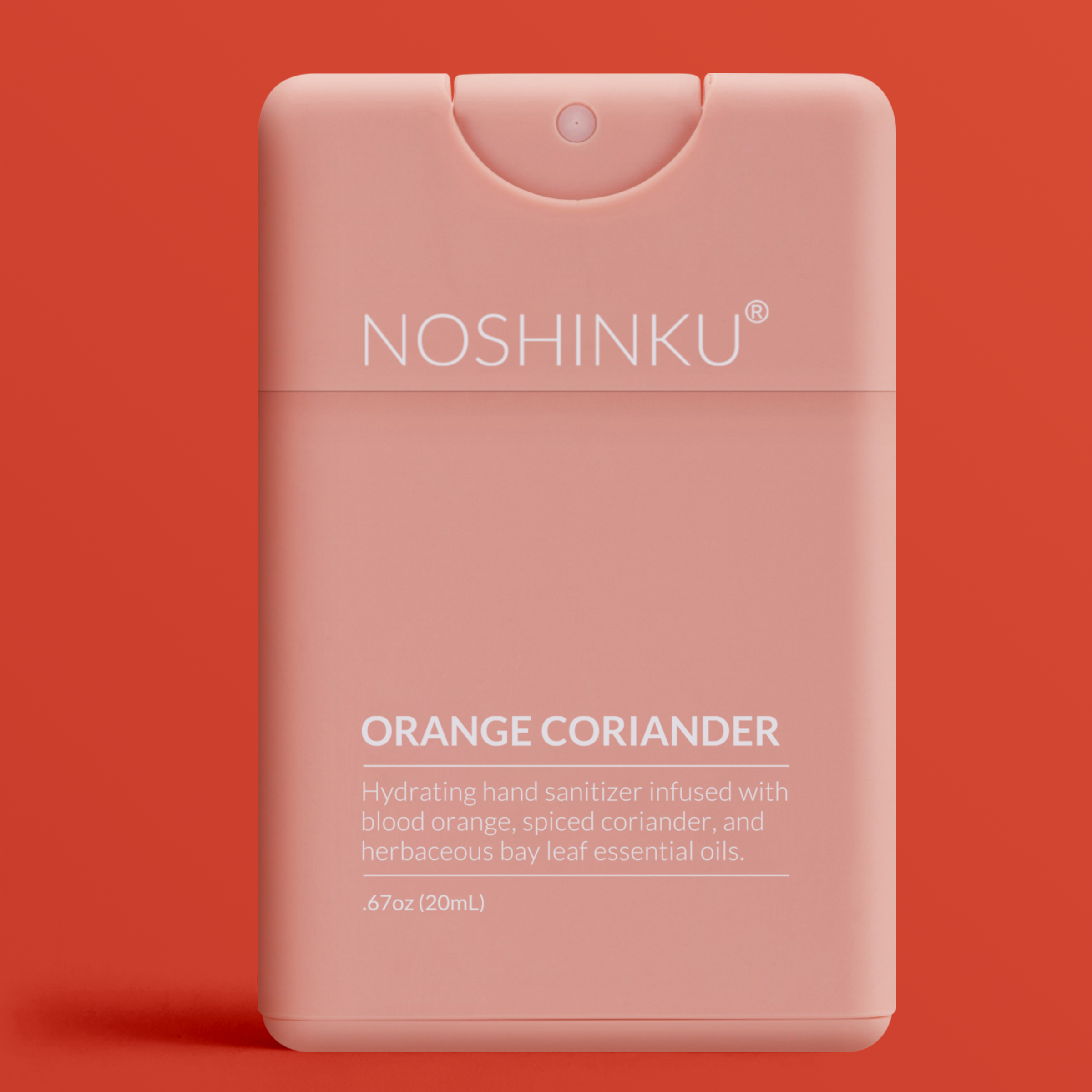 Noshinku Refillable Orange Coriander Moisturizing Pocket Hand Sanitizer