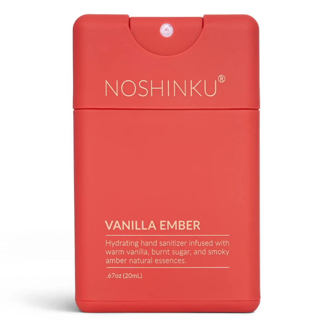 a red container with white text