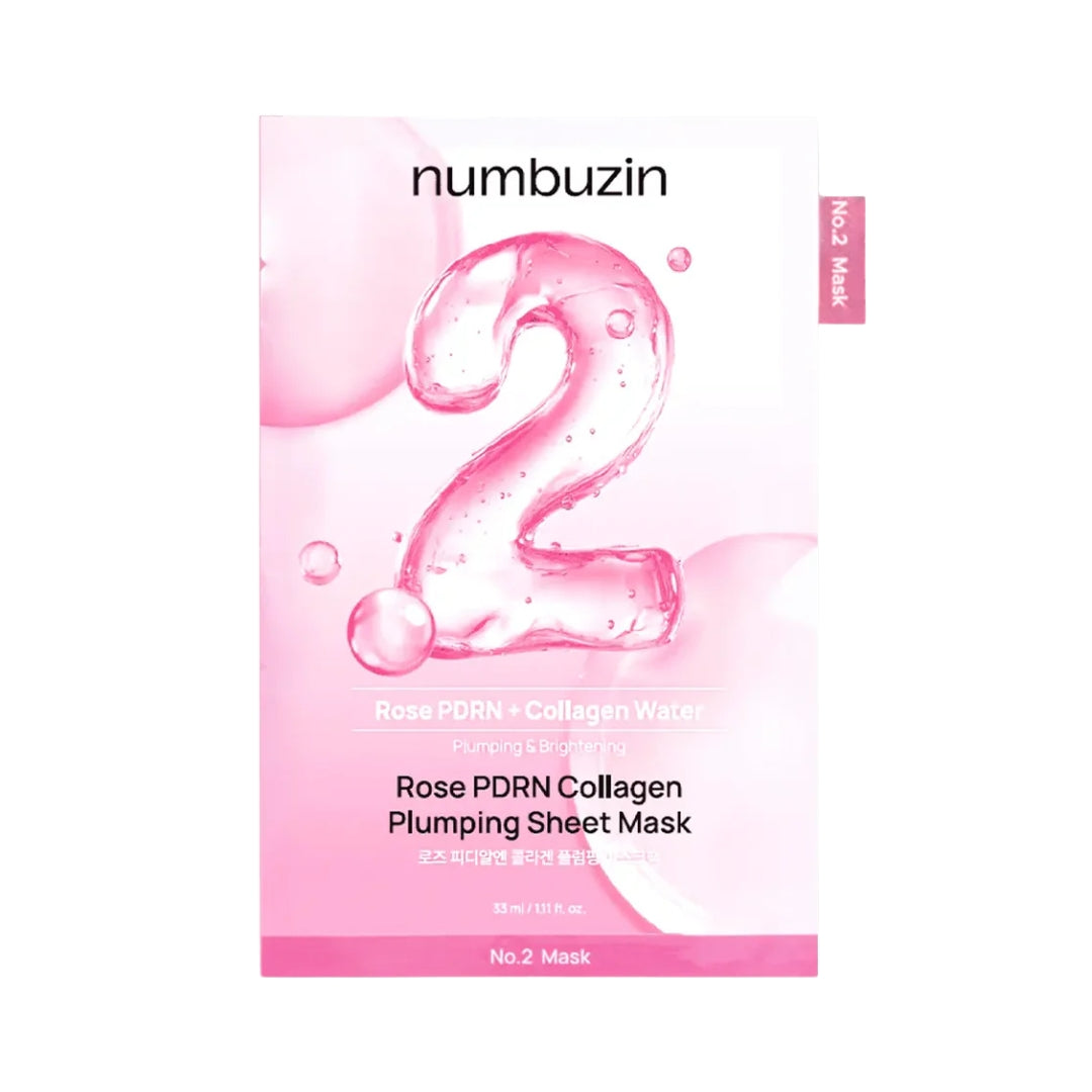 Numbuzin No.2 Rose PDRN Collagen Plumping Sheet Mask