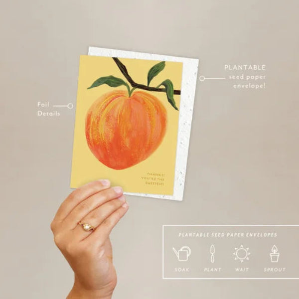 Peach - Thank You Card