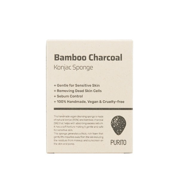 Purito Bamboo Charcoal Konjac Sponge