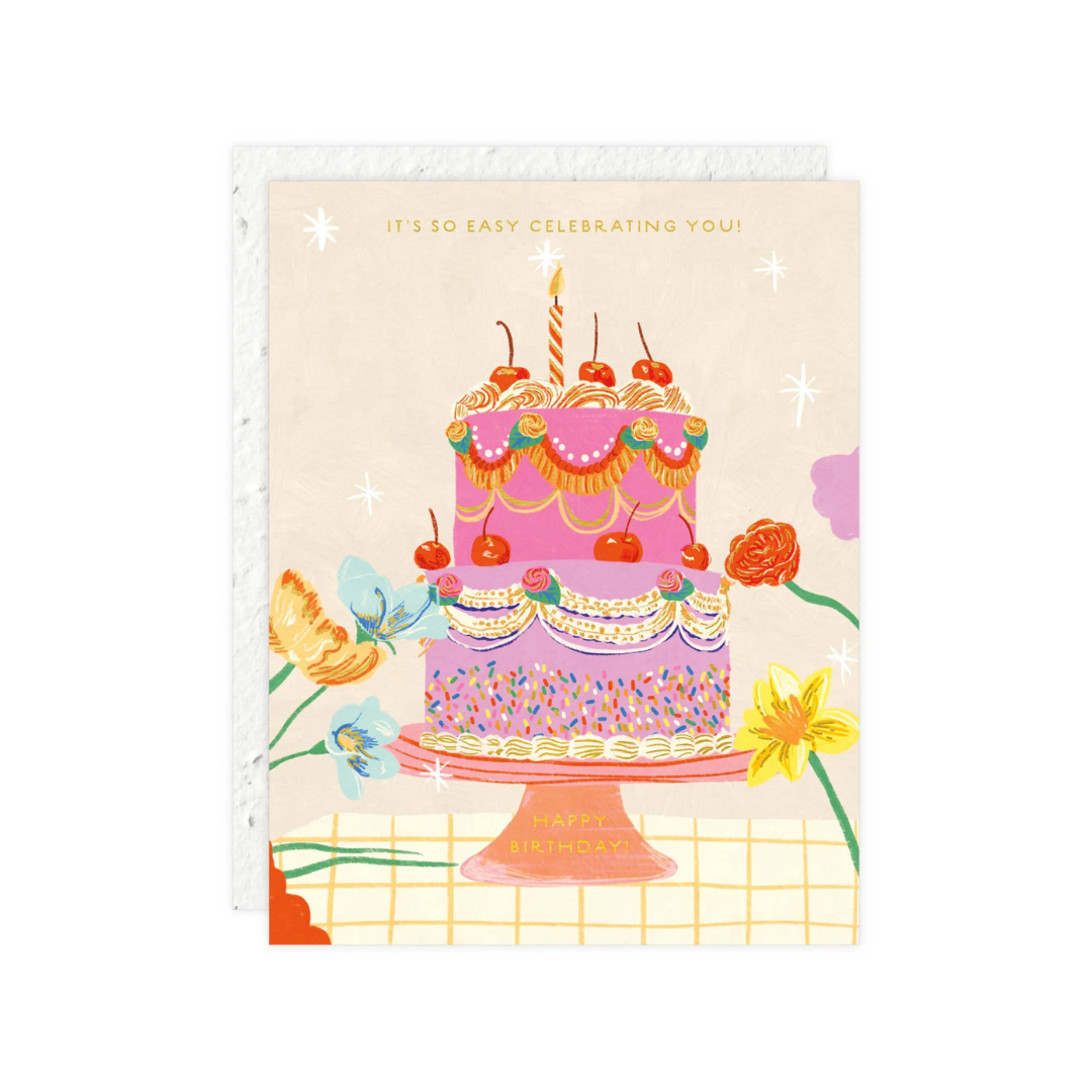 Cherry Cake - Birthday Card
