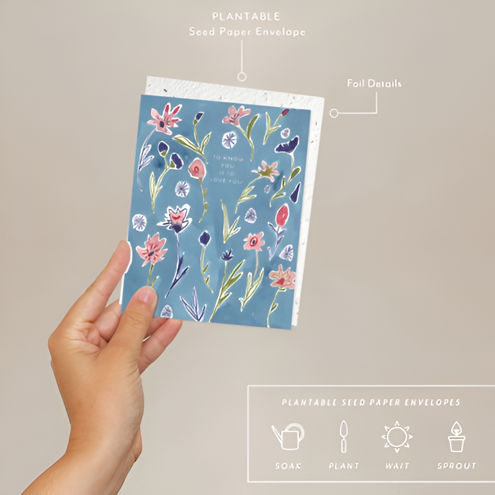 Ditzy Flowers - Love + Friendship Card