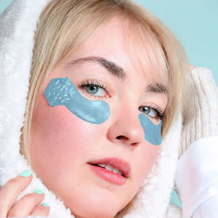 a woman with a mask on her face