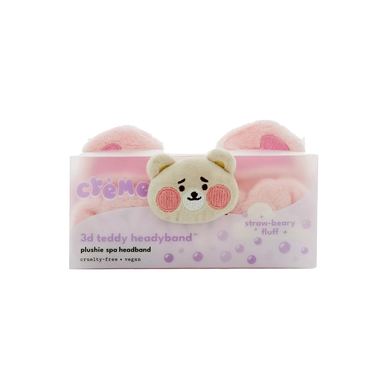The Creme Shop Boba Bears 3D Teddy Headyband (Straw-Beary Fluff)