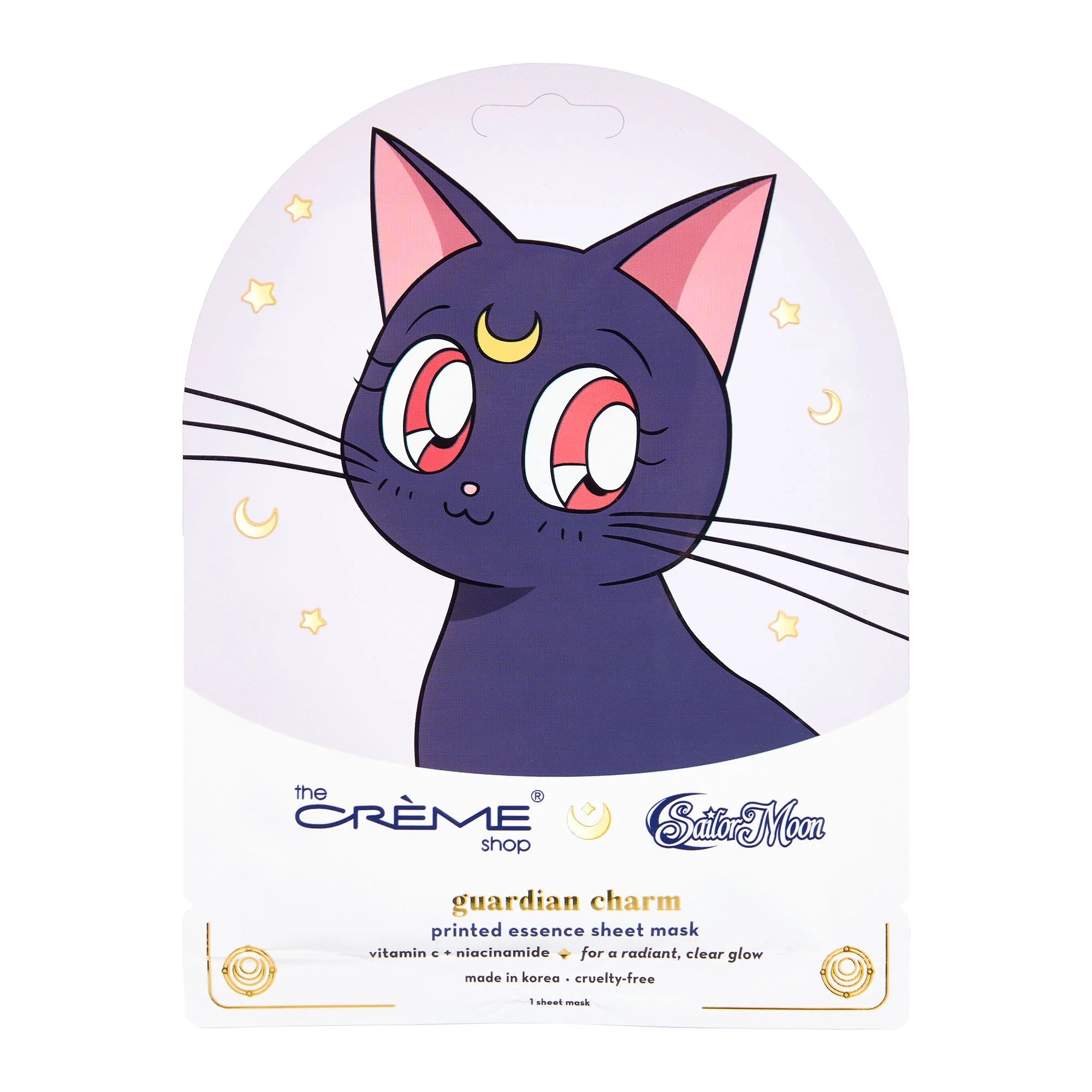 The Crème Shop Sailor Moon Luna Guardian Charm Printed Essence Sheet Mask