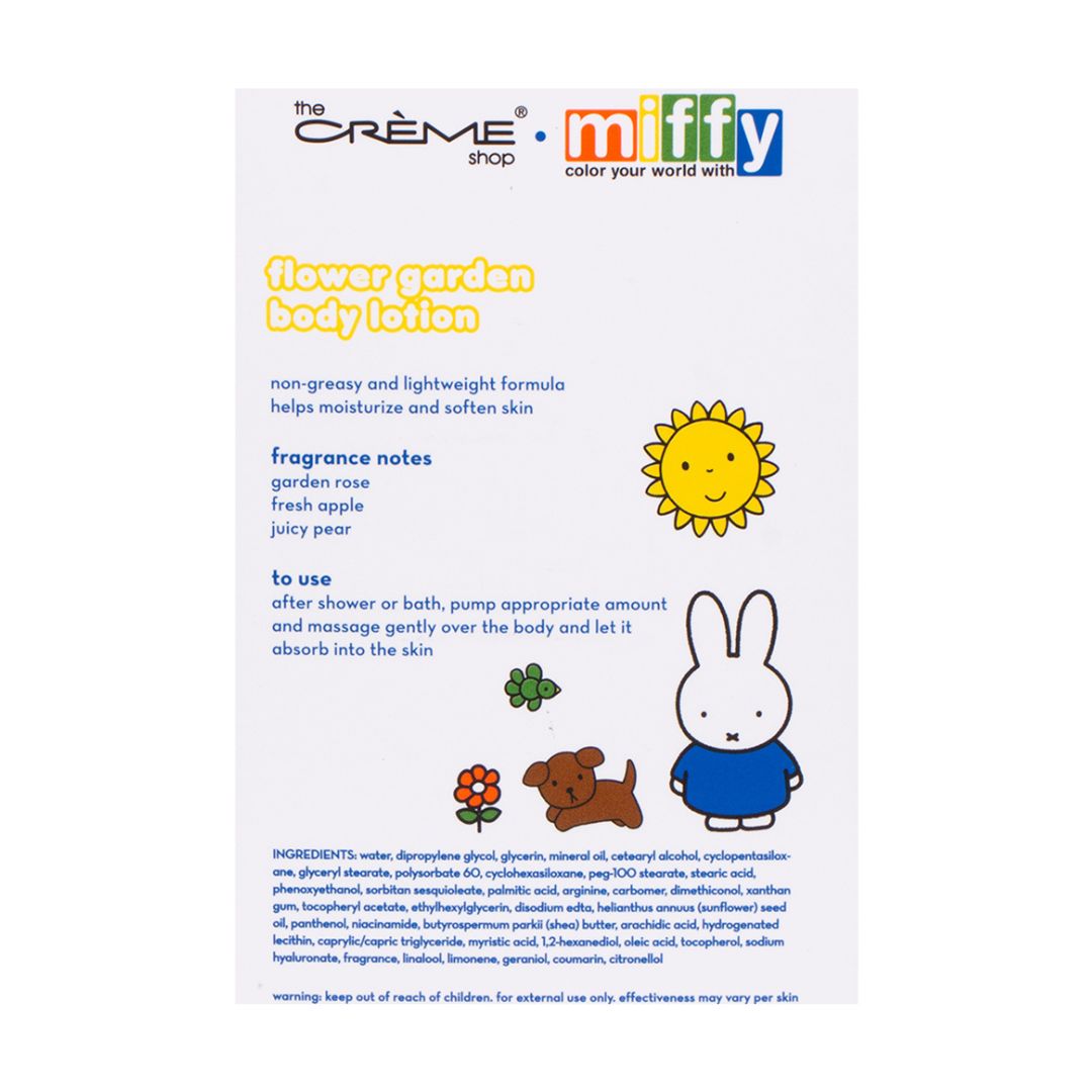 The Creme Shop Miffy Moisturizing Body Lotion Flower Garden