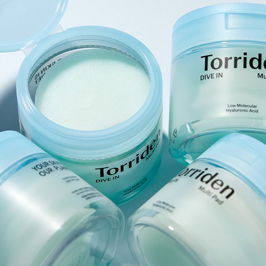 Torriden dive-in multi pad jars with blue lids