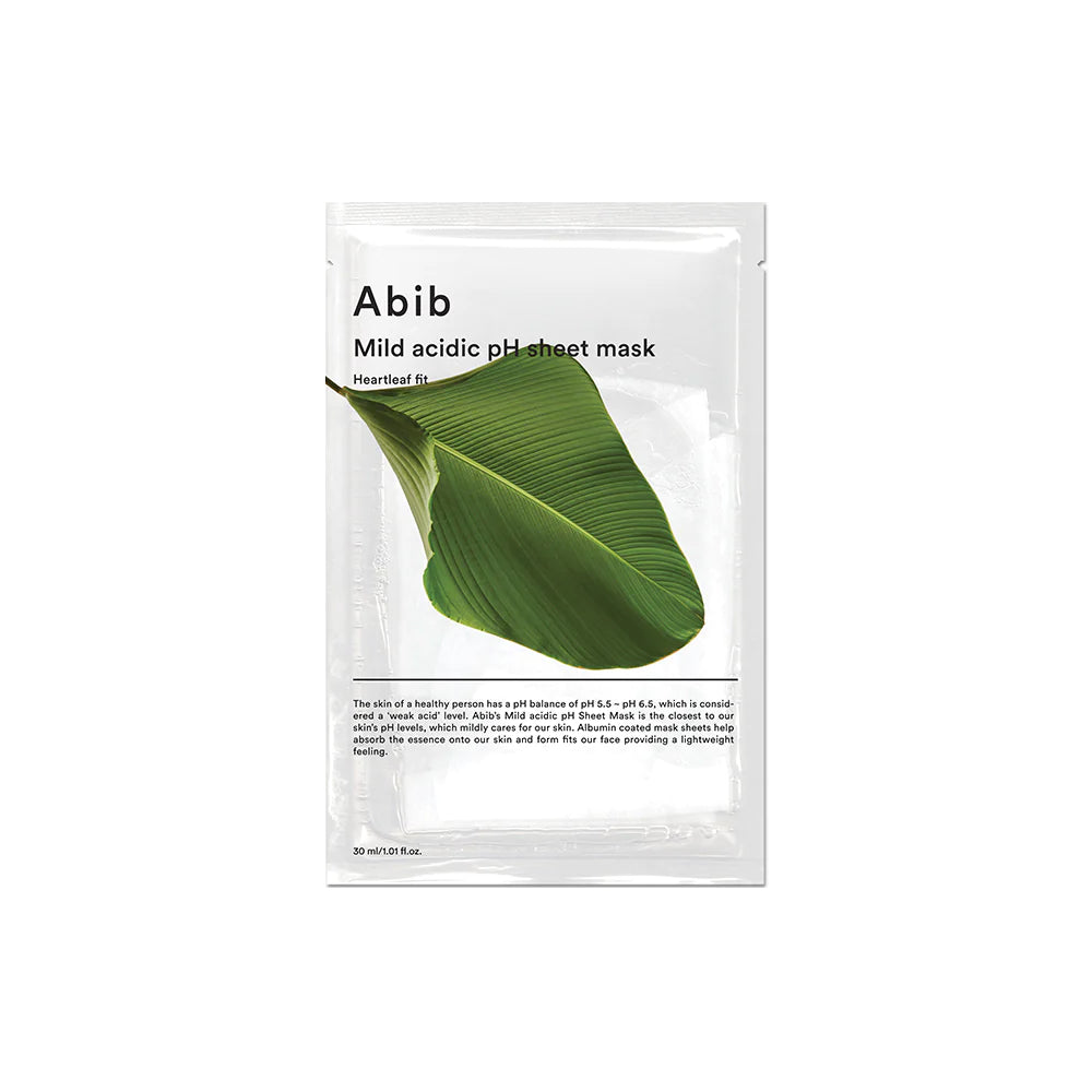 Abib Mild Acidic pH Sheet Mask Heartleaf Fit
