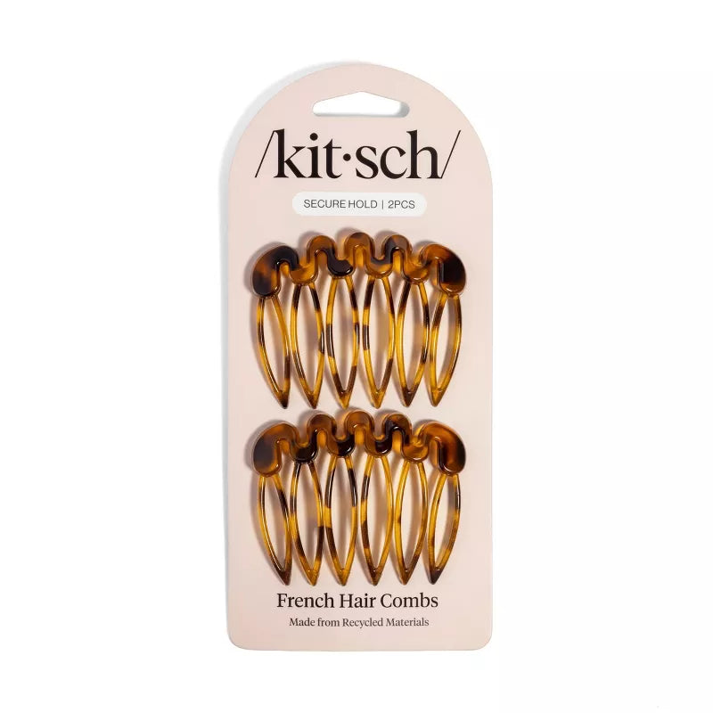 kitsch Recycled Plastic French Hair Combs