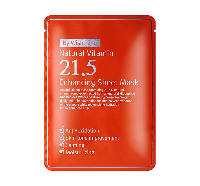 By Wishtrend Natural Vitamin 21.5 Enhancing Sheet Mask Beauty By Wishtrend