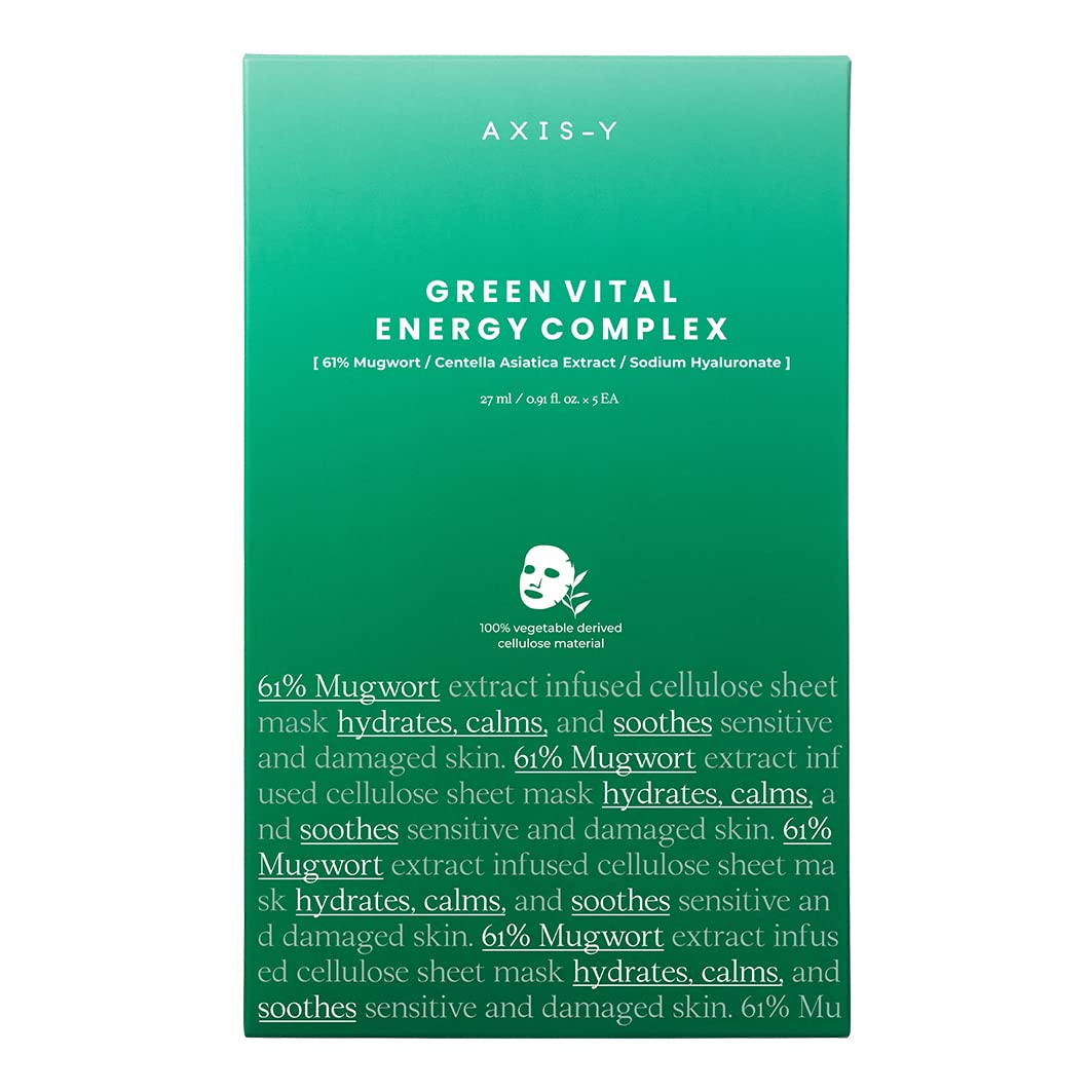 Axis-Y Green Vital Energy Complex Sheet Mask Beauty AXIS-Y Box (5 Sheets)