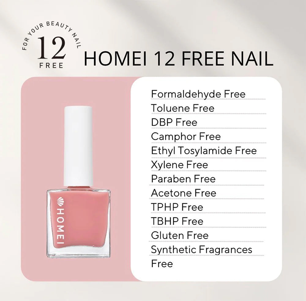 HOMEI 12 Free Nail Hardener Burnt Sienna Nail Polishes Homei