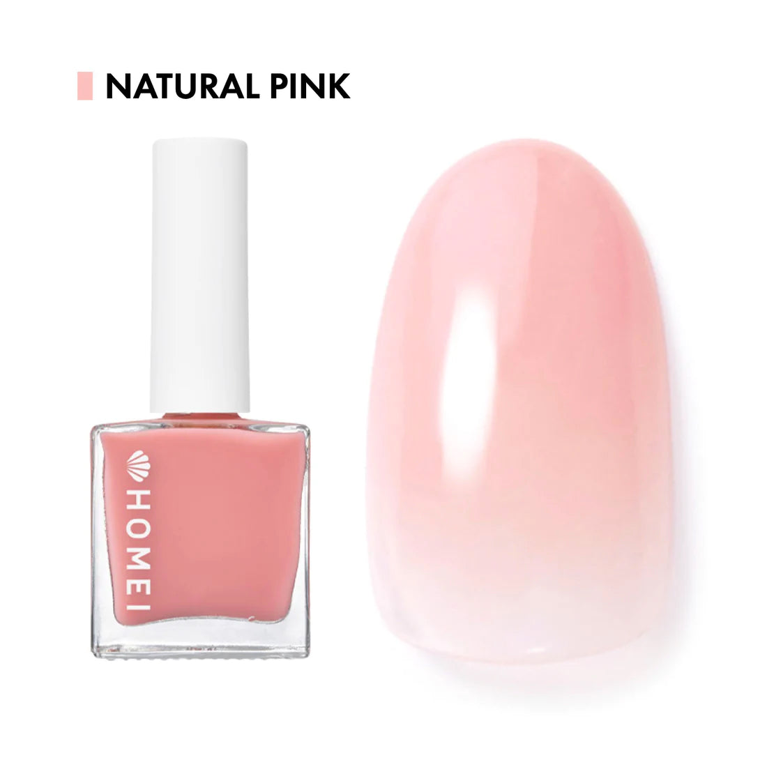 HOMEI 12 Free Nail Hardener Natural Pink Nail Polishes Homei