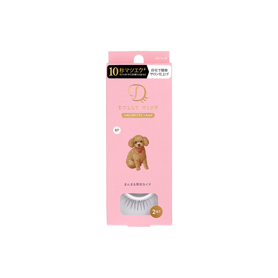 Dolly Wink Salon Eye Lash Eyelash Round Black-eyed Dog No.7 False Eyelashes Koji