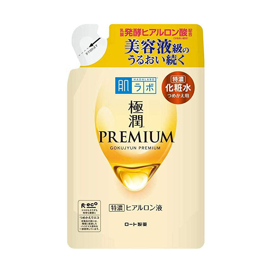 Rohto Hada Labo Gokujun Premium Hyaluronic Toner Refill Beauty Rohto