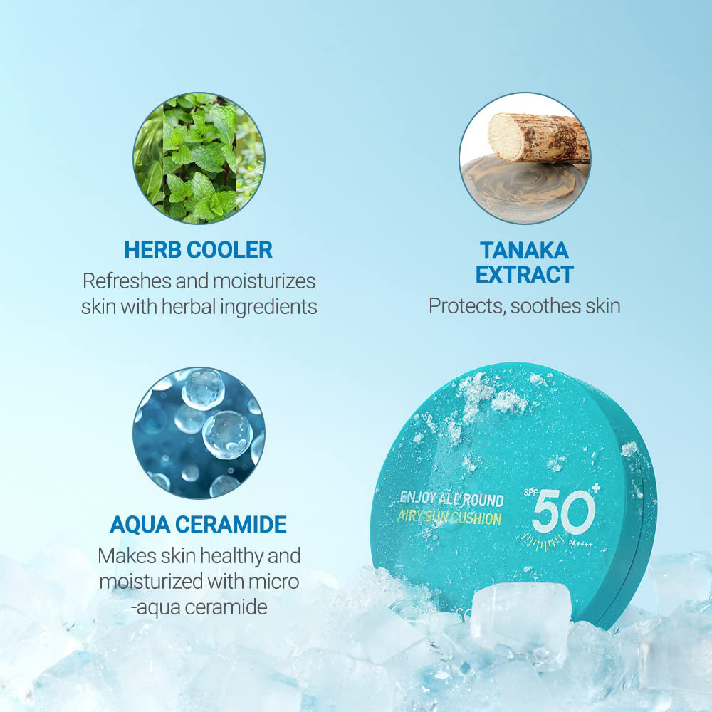 Scinic Enjoy All Round Airy Sun Cushion EX SPF50+PA++++ Beauty Scinic