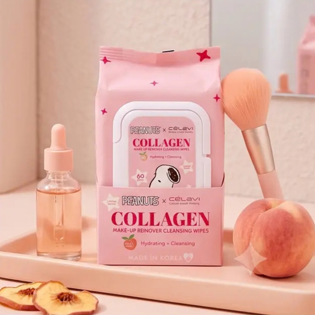 Celavi x Peanuts Snoopy Collagen Makeup Remover Cleansing Wipes