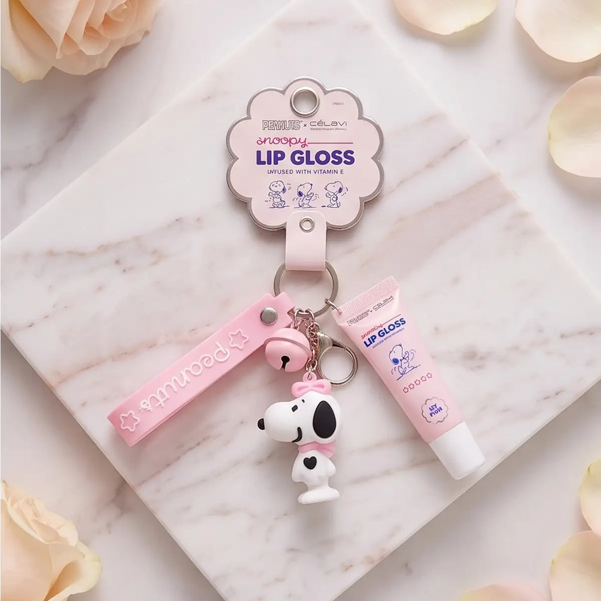 Celavi x Peanuts Everyday Single Lip Gloss Keychain