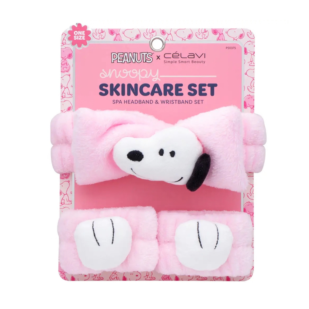 Celavi x Peanuts Snoopy Spa Headband & Wristband Set
