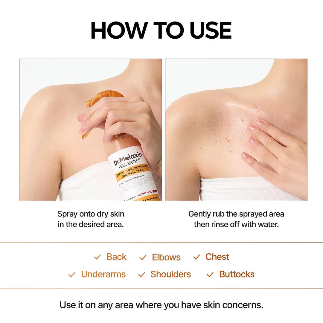 Dr. Melaxin Peel Shot Exfoliating Kojic Acid Turmeric Spray