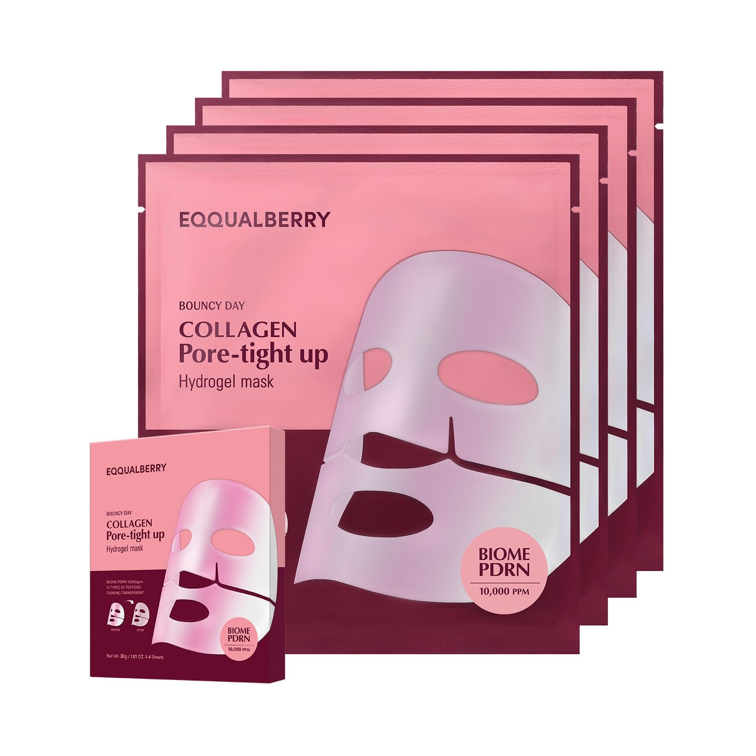Eqqualberry Collagen Pore Tight Up Hydrogel Mask