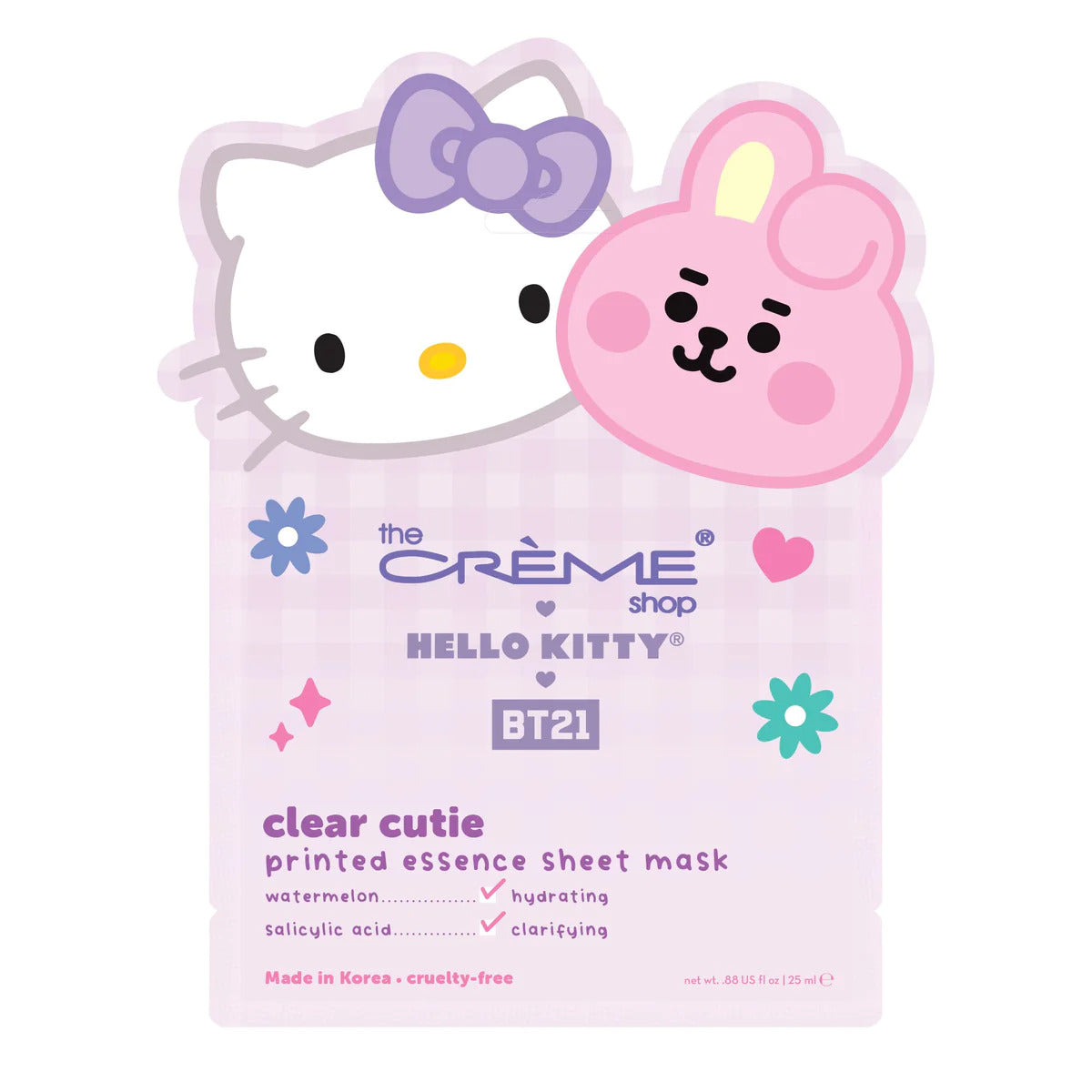 The Crème Shop x Sanrio Hello Kitty X BT21 Clear Cutie Printed Essence Sheet Mask - Cooky