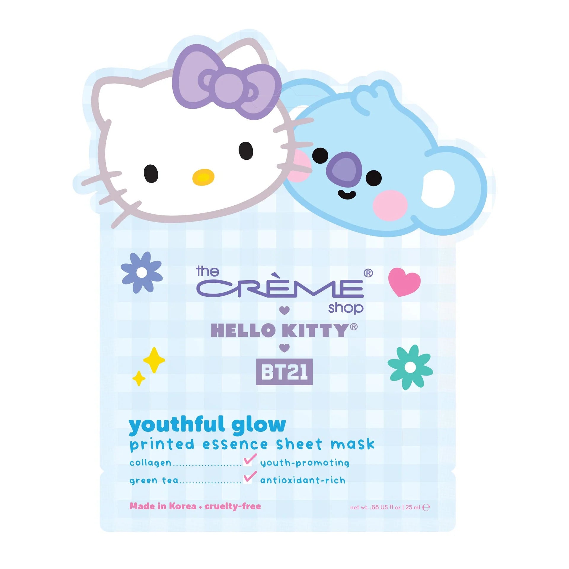The Crème Shop x Sanrio Hello Kitty X BT21 Youthful Glow Printed Essence Sheet Mask - Koya
