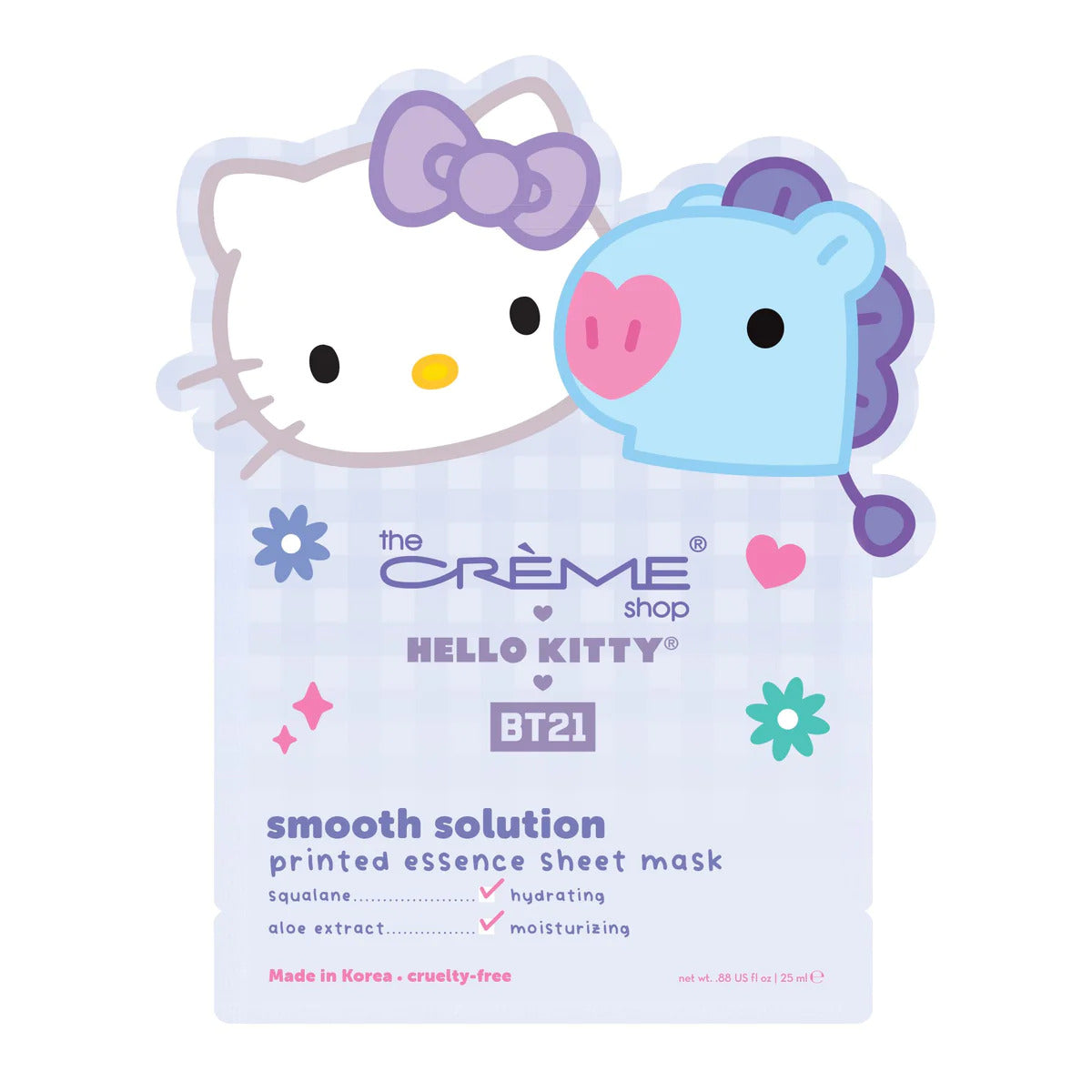 The Crème Shop x Sanrio Hello Kitty X BT21 Smooth Solution Printed Essence Sheet Mask - Mang