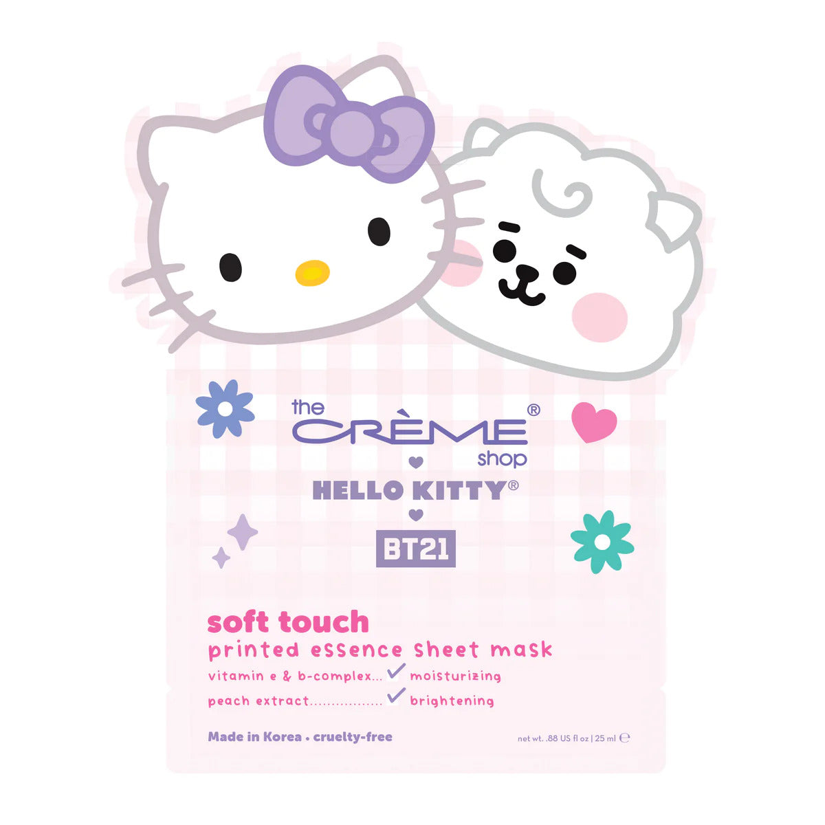 The Crème Shop x Sanrio Hello Kitty X BT21 Soft Touch Printed Essence Sheet Mask - RJ