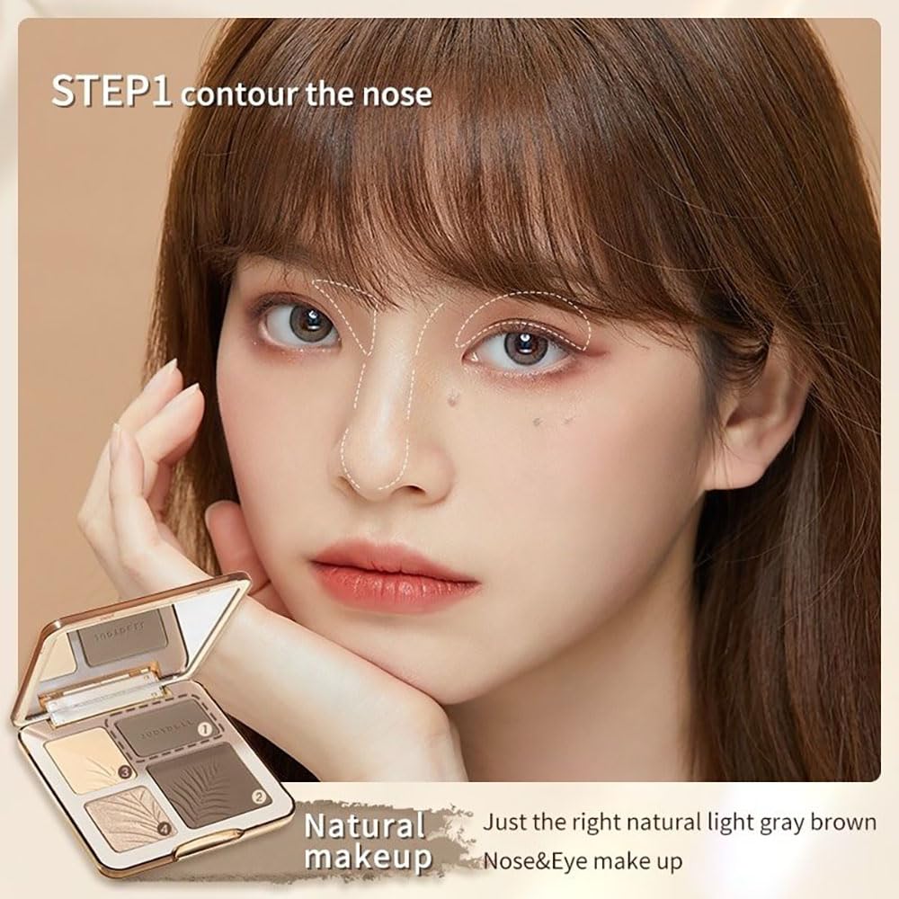 Judydoll 2 IN 1 Highlighter Contour Palette #02 Wood