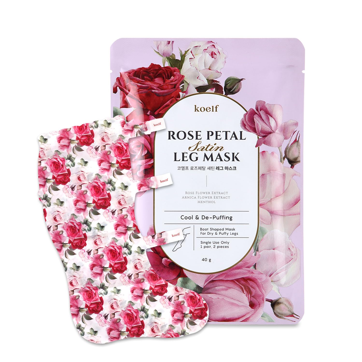 KOELF Rose Petal Satin Leg Mask