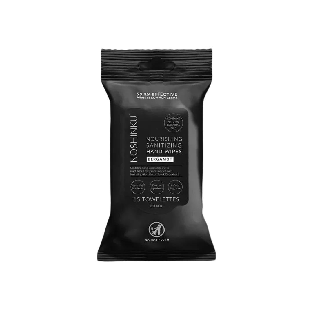 a black package with white text