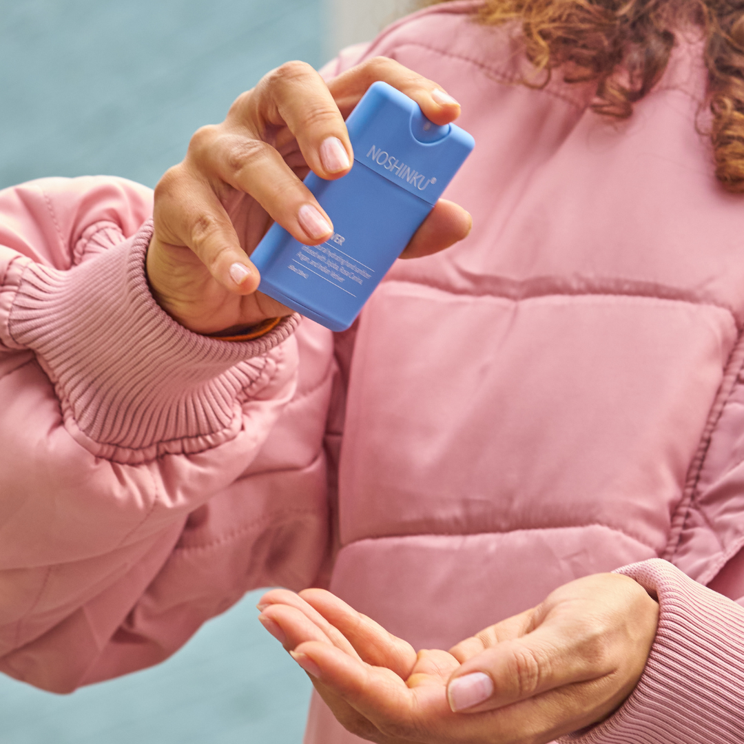 Noshinku Refillable Vetiver Patchouli Hydrating Pocket Hand Sanitizer