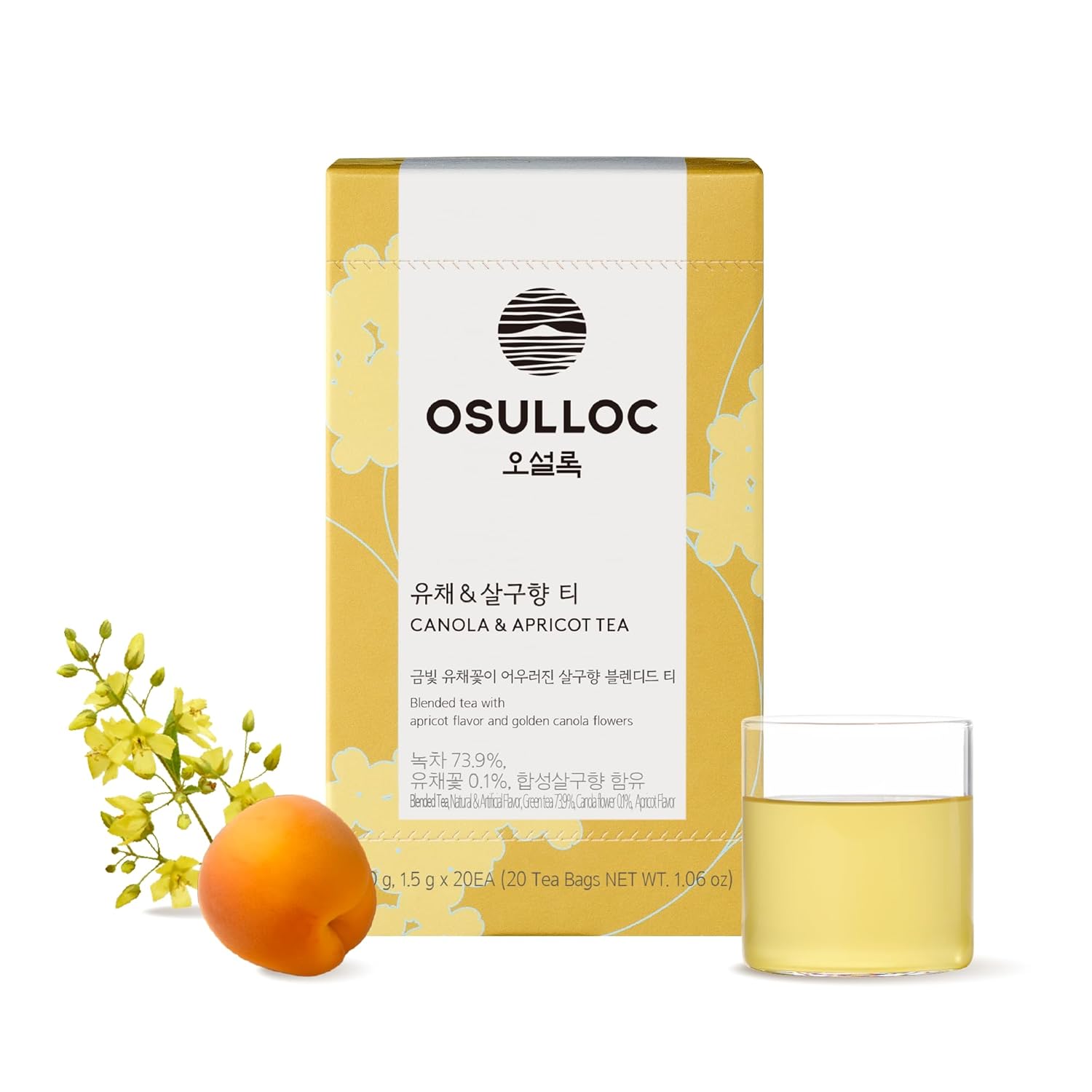 Osulloc Jeju Canola Flower and Apricot Tea Bag