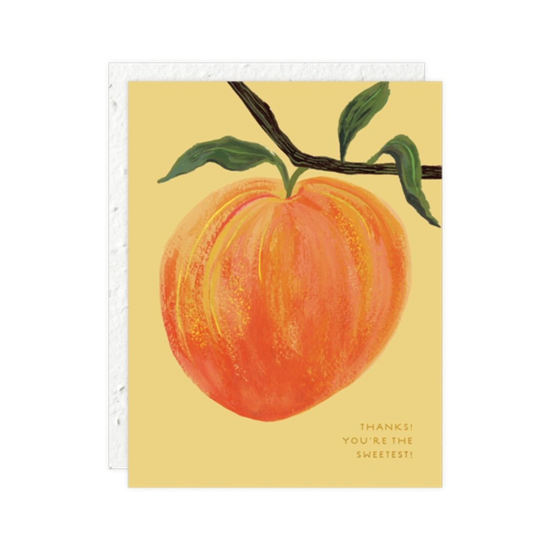 Peach - Thank You Card