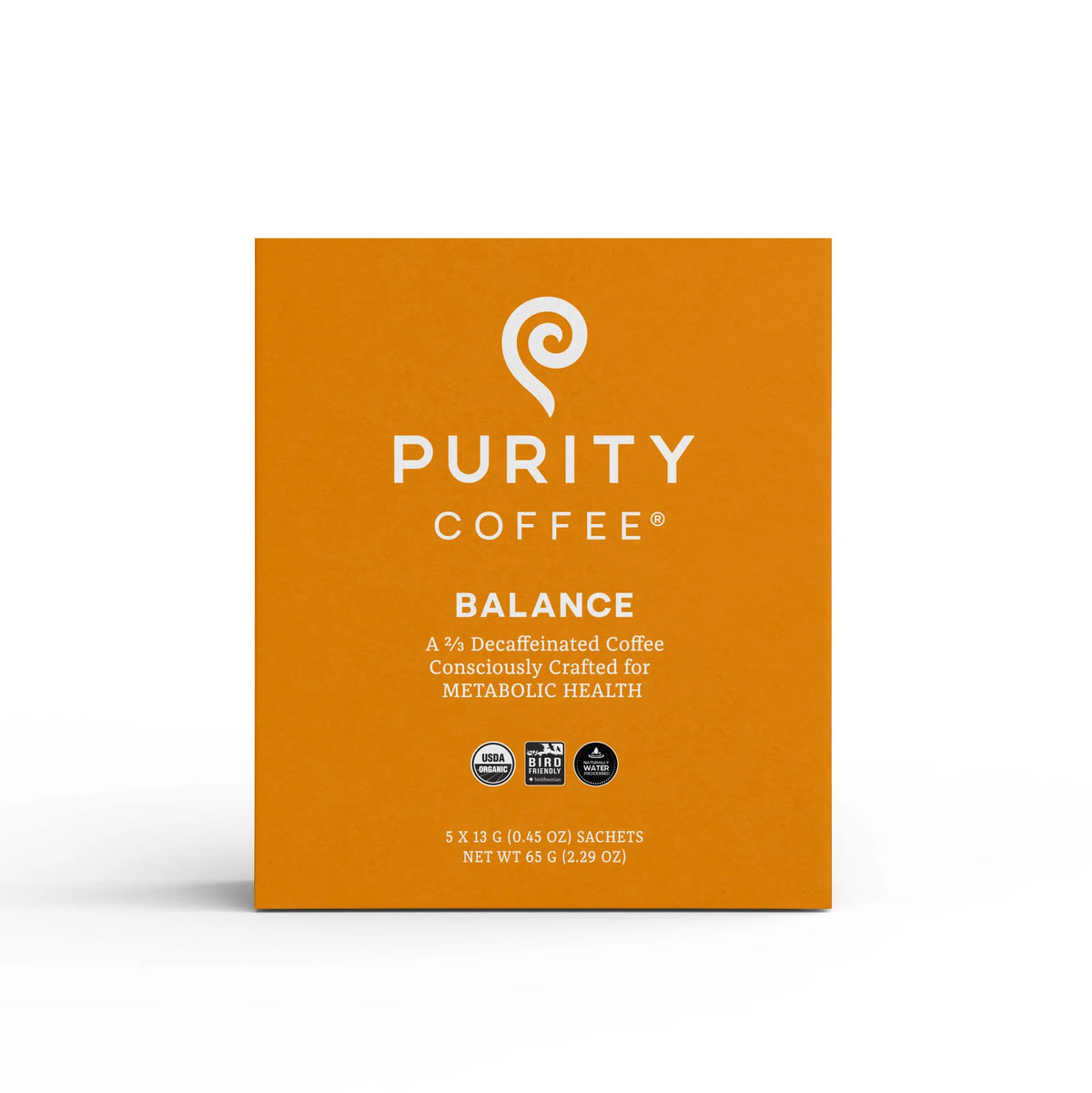 Purity Coffee Organic Mold Free Low Caffeine Coffee Sachets