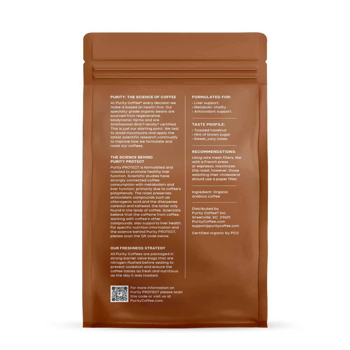 Purity Coffee Organic Mold Free Medium Roast Whole Bean Coffee