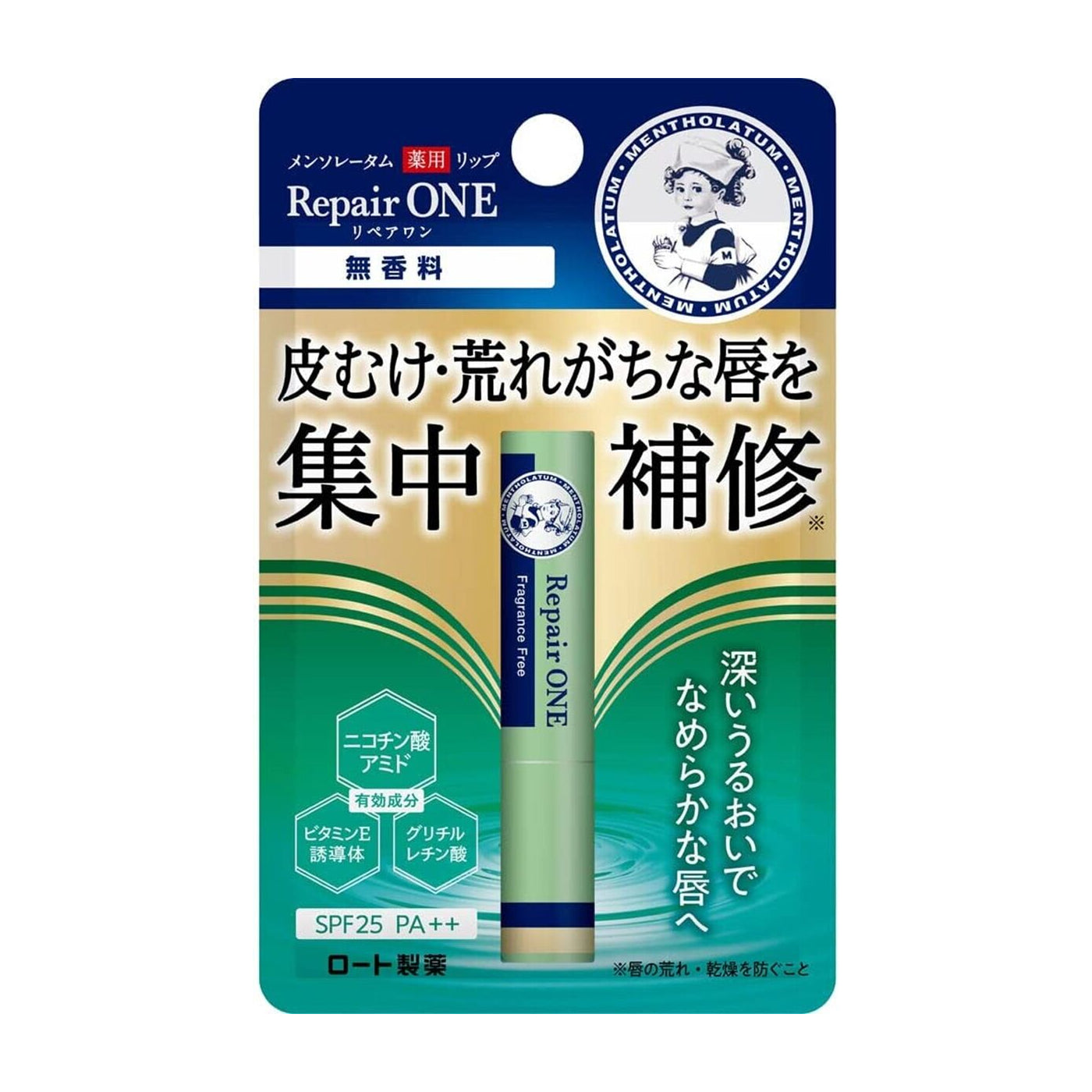 Rohto Mentholatum Repair One Lip Balm SPF 25 PA++