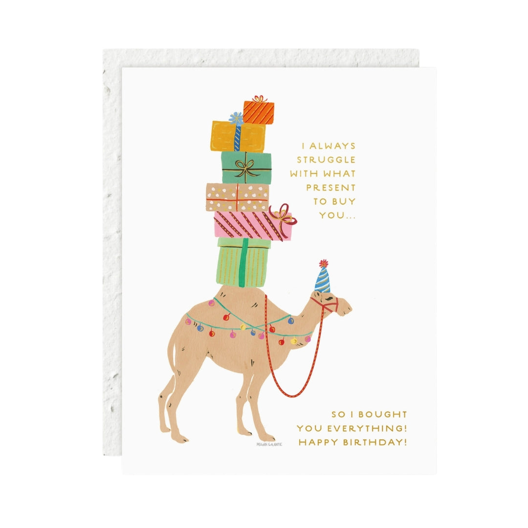 Confetti Camel - Birthday Card