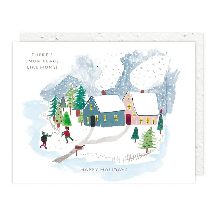 Winter Houses - Holiday Card