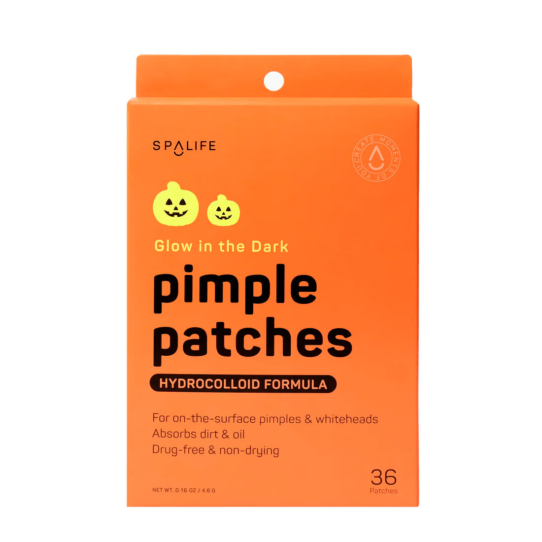 Spalife Glow in the Dark Pumpkin Halloween Pimple Patches